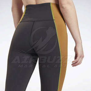 Medias de compresión deportivas de cintura media de alta calidad Leggings de yoga sin costuras con patrón sólido - Product Image 4