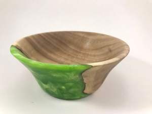 Cuenco de resina de madera de diseñador hecho a mano rústico moderno centro de mesa elegante hogar cocina pieza de exhibición - Product Image 3