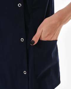 Diseño por encargo Ropa de verano Hospital Scrubs Sets U-Neck 100% Calidad superior con botón Tich Elegante traje de hospital - Product Image 4