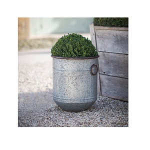 Decorative Garden <b>Herb</b> Conical <b>Pots</b> Metal Flower <b>Pot</b> Set With Golden Handles Home Decoration Metal Galvanized Planter - Product Image 4