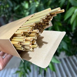 Pajitas de hierba Natural biodegradables/respetuosas con el medio ambiente, desechables, paja para beber - Product Image 2