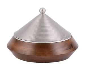 Ensemble de 2 plats à gratin dorés pour buffet, mariage, restaurant et fête - Réchaud alimentaire en métal durable avec couvercle en acier inoxydable - Product Image 4