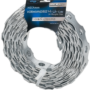 VORMANN B12 X 0.9mm Hot-Dip Galvanized Metal <b>Hangers</b> 3m Length Mounting Strap - Product Image 3