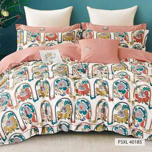 Juego de Sábanas de Microfibra de Lujo de 3 Piezas, Estampadas, Relleno de Poliéster, 100 Hilos, Resistentes a las Arrugas, Diseño Moderno para Uso Doméstico - Product Image 4