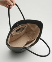 Sac fourre-tout élégant en cuir noir de qualité supérieure avec deux fermetures éclair, style vintage, pour femme, design minimaliste, résistant à l'eau 7