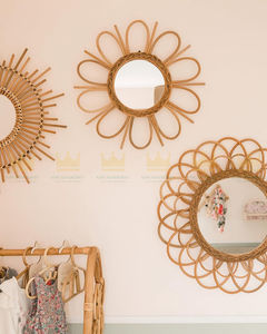 Top Trending Home Decor Espejo de ratán Estilo de diseño personalizable para la habitación de los niños Buen precio - Product Image 6