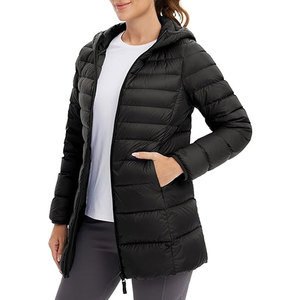 Meilleur design Veste polaire d'hiver pour femmes Nouvel arrivage Manteaux à bulles respirants personnalisés Tissu en toile tricoté Motif solide Capuche - Product Image 1