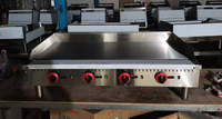 Grille de cuisson au gaz professionnelle K6122R Campbon, robuste, en acier inoxydable, pour comptoir, plancha à gaz pour restaurant