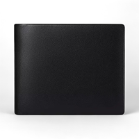 Dompet ramping kulit PU ukiran kustom desain Perancis tempat kartu kredit perlindungan RFID minimalis pria hadiah personal