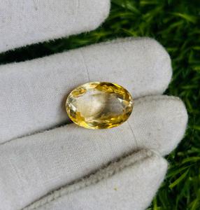 พลอยซิทรินธรรมชาติพร้อมส่ง12.90กะรัตพลอยหลวมทรงรี - Product Image 1