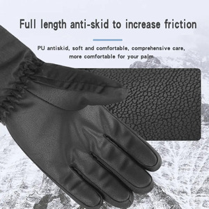Gants de ski thermiques d'hiver personnalisés gants de course en cuir imperméables et coupe-vent pour les sports de neige en plein air - Product Image 6