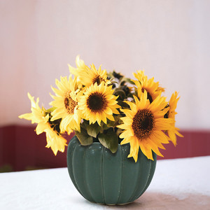 CPB2907PB - Medium Weathered Hunter Green Pumpkin <b>Pot</b> - 6.4 W x 4.5 H - Product Image 6