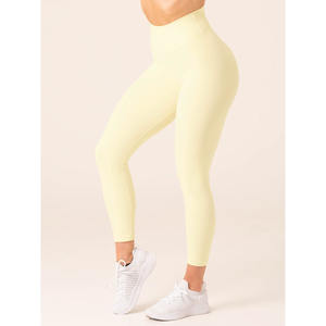 Derniers leggings gaufrés taille haute personnalisés Lemon NKD Ceinture profilée à l'arrière Nouveau et vêtements de sport Leggings de gym à la mode pour femmes - Product Image 5
