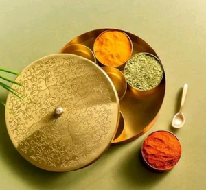 High Quality Brass spices Box Premium <b>Stainless</b> <b>Steel</b> Spices <b>Container</b> 12-Pieces Set Spice Box for Kitchen Used - Product Image 3