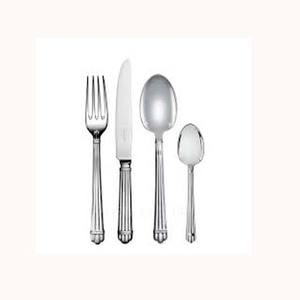 Nuevo personalizar Plata Mate pulido cubiertos elegante acero inoxidable con forro en relieve mango de diseñador cubiertos juego de cubiertos - Product Image 1