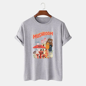 Wholesale Blank Plain T <b>Shirt</b> Custom Silk Screen Print Digital Logo Brand Polyester Cotton Tshirt - Product Image 4