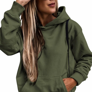 Sweat à capuche d'hiver chaud pour femme-Style pull avec col à cordon, manches longues, tissu thermique et taille personnalisée disponible - Product Image 1