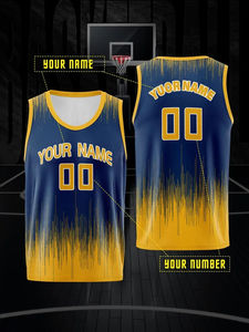 Maillot de basket-ball réversible Prix ​​bas Vêtements de sport pour hommes Ensemble de basket-ball Nouveau uniforme de basket-ball personnalisé Polyester respirant personnalisé - Product Image 5