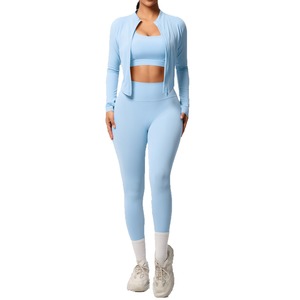 Conjunto de Yoga Deportivo Personalizado para Mujer, Estilo Urbano Otoñal, Sin Costuras, Suave y Cómodo, Sujetador Deportivo y Leggings Ligeros - Product Image 5