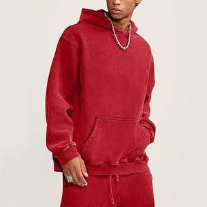 Sudaderas con capucha de lavado ácido informales para hombre, ropa de invierno, sudaderas con capucha de lavado ácido informales de Color sólido, ropa de moda, sudaderas con capucha de lavado ácido ajustadas para hombre - Product Image 2