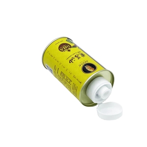 Vente directe usine – Boîte en fer blanc personnalisée imprimée offset, qualité alimentaire, 250 ml, finition laquée, bouchon plastique, pour huile d'olive JUWEI JW-ER32 ROHS - Product Image 3