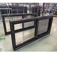 Ventana Corredera Vertical de Aluminio de Diseño Moderno Personalizado para Exteriores, Certificación NFRC AS2047, Ventanas de Vidrio Personalizadas, Aleación de Aluminio