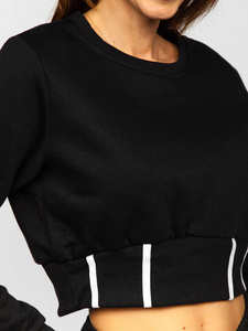 Venta al por mayor Anti-Shrink Cotton Women's Chándal Set Custom Logo Crop Top Venta caliente Impreso Ropa de invierno - Product Image 2