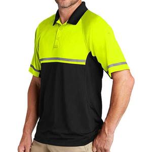 Customized Polyester Workers <b>Polo</b> Shirt <b>Water</b>-Proof Reflective Safety High Visibility T-Shirt in Florescent Colors - Product Image 2