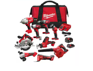 ชุดเครื่องมือไร้สาย M-18 18 โวลต์ ลิเธียม-ไอออน 9 ชิ้น พร้อมแบตเตอรี่ 2 ก้อน เครื่องชาร์จ และกระเป๋าใส่เครื่องมือ - Product Image 3