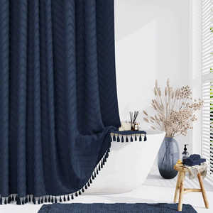 Élégant bain rideaux <span class=keywords><strong>de</strong></span> <span class=keywords><strong>douche</strong></span> peau <span class=keywords><strong>de</strong></span> pêche velours imperméable lavable pondéré salle <span class=keywords><strong>de</strong></span> bain <span class=keywords><strong>rideau</strong></span> <span class=keywords><strong>de</strong></span> <span class=keywords><strong>douche</strong></span> conception en relief - Product Image 2