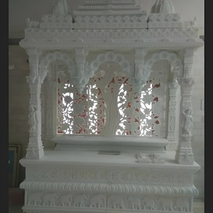 Diseños personalizados, estatua de templo de Casa de mármol blanco indio, diseño religioso tallado a mano para casas, oficinas y villas a precios bajos - Product Image 6