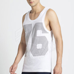Camisetas sin mangas de gimnasio transpirables de talla grande OEM para hombre, Camiseta deportiva personalizable, poliéster/algodón de alta calidad - Product Image 2