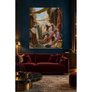 Fida Fabio Fabbi Bazar oriental sur une rue couverte d'un auvent, impression sur toile - Product Image 4
