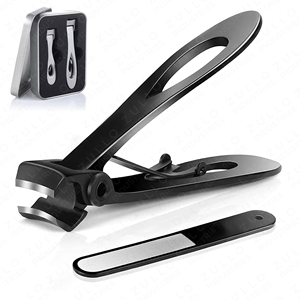 Coupe-ongles professionnel en acier inoxydable noir, lame incurvée, coupe-ongles multifonction, outil de manucure et de toilettage - Product Image 4