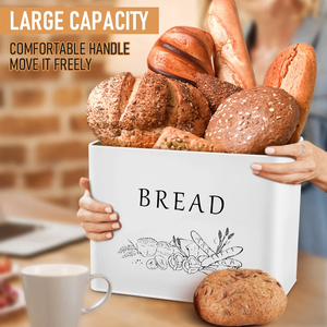 Large White Bread <b>Box</b> <b>for</b> Kitchen Countertop, Bread Storage Container, Breadbox, Bread Container, Bread Keeper, Bread Holder - Product Image 3