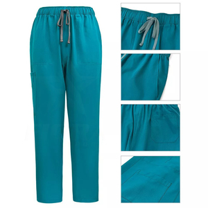 Tenues d'infirmière et de médecin confortables, extensibles, tissées de haute qualité, ensembles de blouses, col en V, manches courtes, pantalon de jogging unisexe - Product Image 3