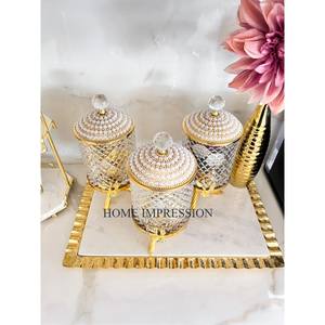 Frasco transparente de vidrio y Metal más exigente, contenedor de almacenamiento de Calidad exclusiva, tarro de diseñador, contenedor de dulces para el hogar, bote de especias - Product Image 3