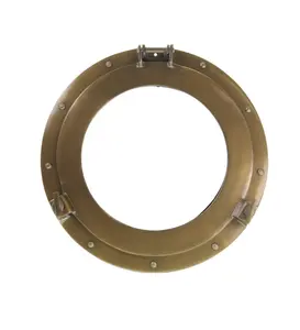 Ventana de ojo de buey de aluminio de 15 "con acabado de bronce: decoración de barco náutico - Product Image 1