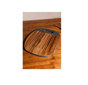 Tabla de cortar de madera de teca con agarre manual Tablas de cortar de madera para cocina Tabla de cortar mediana Regalos de madera - Product Image 5