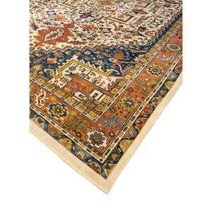 Aalam Ivory Hand Knotted Wool Rugs PAEM-1509 Tabriz Style for Home Decor for Bedroom Living Room <b>Hallway</b> Medallion Handmade - Product Image 2