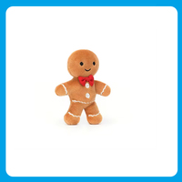 Hot Selling Super Zachte Peperkoek Man Kerst Pluche Kussen Schattige Kerstversiering Pop Gevuld Met Pp Katoen Cadeau