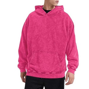 Sudaderas con Capucha Bordadas para Hombre, de Algodón Rosa, Lavado Ácido, Invierno, Hechas a Medida por OEM de Hosten Greek Enterprises - Product Image 6