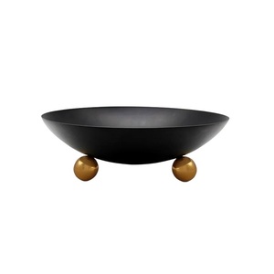 Bol décoratif en métal de qualité supérieure avec support pour décoration de mariage Bol minimaliste en métal argenté pour mariage moderne - Product Image 1