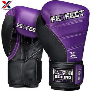 Guantes de boxeo ligeros de cuero profesional logotipo de marca personalizado gancho ajustable soporte de muñeca al aire libre fábrica al por mayor - Product Image 2