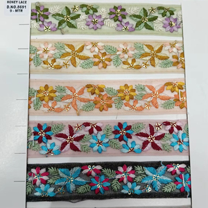 Encaje bordado personalizable de alta calidad para vestidos de novia, moda y decoración del hogar - Product Image 1