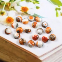 Lot en gros de cabochons ronds calibrés en cuivre turquoise naturel de type huître épineuse, qualité AAA++, 6x6mm, pour la fabrication de bijoux