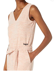 Combinaison en tricot sans manches pour femme, combinaison 48% Polyester 48% rayonne 4% Spandex, en Stock, importés, sans fermeture - Product Image 3