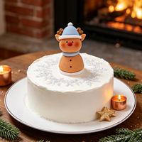 Décoration de gâteau HALAL personnalisée en gros pour boulangerie, motif animal 3D comestible en forme de cerf, saveur bonbon fruitée, en sucre, style dessin animé
