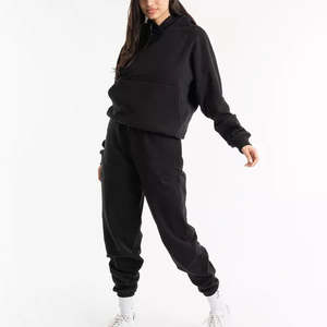 Directly Sales Tracksuit <b>Set</b> for Women logo Custom Jogging Suits Small MOQ Plain Track Suit for women <b>set</b> - Product Image 5