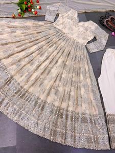 New Designer Party Wear Beautiful <b>Fancy</b> Digital Simple Gown with Dupatta High Quality Dresses Premium Fabric Dress - Product Image 5